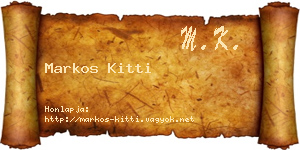 Markos Kitti névjegykártya