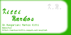 kitti markos business card